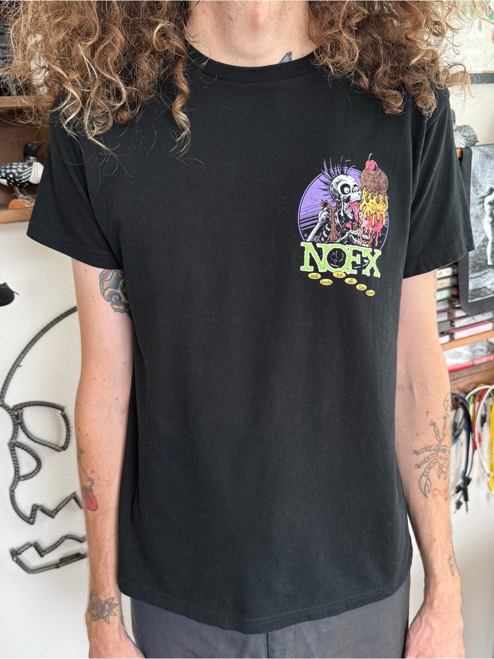 NOFX Black Final Tour S/S Punk Graphic Tee ~ Size Small